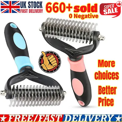 £4.16 • Buy 1x Professional Pet Grooming Undercoat Rake Comb Dematting Tool Dog Cat Brush🔥