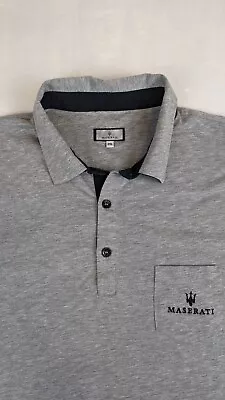 Maserati Men’s Short Sleeve Polo Shirt Gray Size XXL (2XL) • $22.88