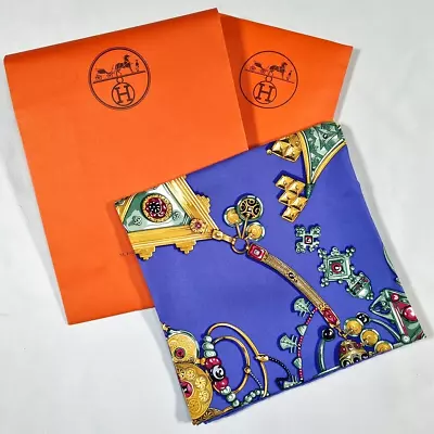 RARE VINTAGE HERMES Silk Scarf  PARURES DES SABLES  Carre 90 • $278