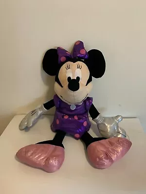 Minnie Mouse Pillow Time Pals Disney Jumbo Stuffed Plush Purple Polka Dot Dress • $9.95