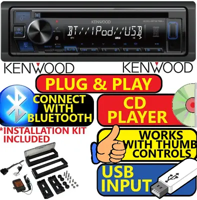 Fits 1998-2013 Harley Plug & Play Kenwood Cd Bluetooth Usb Car Radio Stereo • $509.52