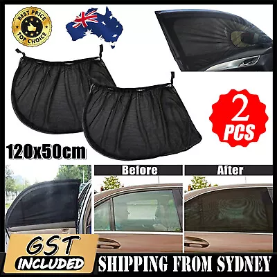 2X Side Rear Seat Window Mesh Sun Shade Car Window Socks Baby Kid UV Protection  • $5.91