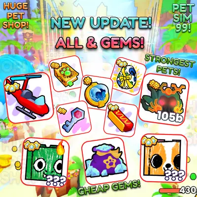 ALL PETS & DIAMONDS - PS99 - Pet Simulator 99 - Cheap & Fast • $9.89