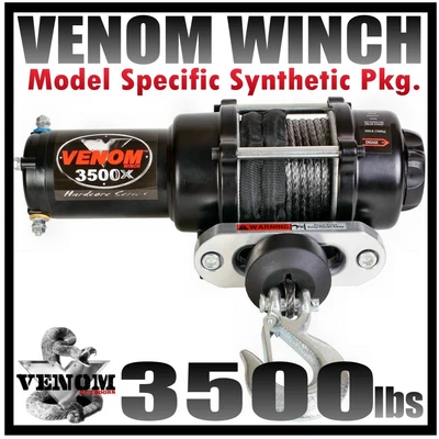 $209.99 • Buy 3500LB VENOM ATV Winch Polaris Sportsman 2011-23 400,500,570,800,1000