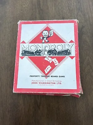 Vintage Monopoly Board Game: John Waddington Limited: Metal Pieces: Wood Houses • $20