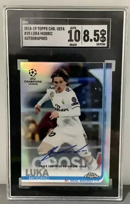 ⚽️2018-19 Topps Luka Modric Auto/signed Sgc 10/8.5 Uefa #25 Real Madrid Croatia • £313.36