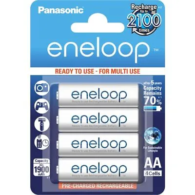 PANASONIC BK3MCCE4BA 4 Pack Aa Eneloop Batteries Rechargeable Lsd  Voltage: 1.2V • $26.40