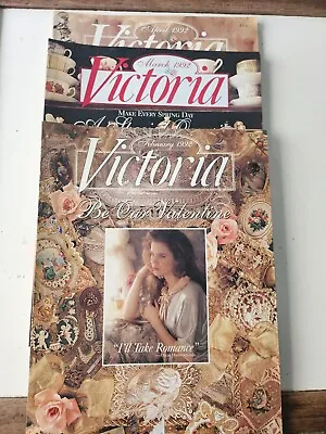 Vintage Victoria Magazines Lot Of 3 1992 Feb March April  • $18