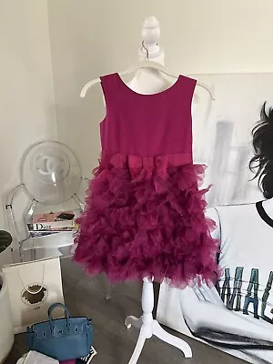 Marchesa Neiman Marcus + Target Girls Fuchsia Pink Petal Skirt Dress Sz M 7/8 • $30