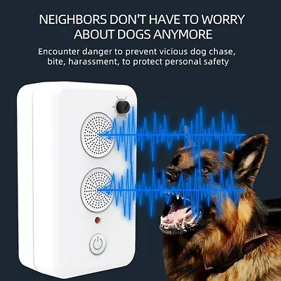 Ultrasonic Anti-Barking Device Dog Bark Control Stop Rechargeable Repeller Tool • £15.89