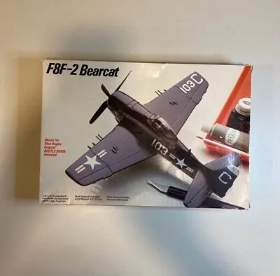 Vintage 1984 Testors Grumman F8f-2 Bearcat 1/48 Scale Model Airplane Kit #589 • $29.99