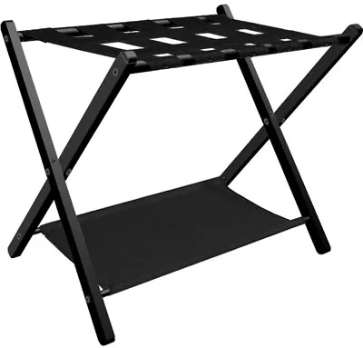 Folding Luggage Rack For Guest Room Metal Foldable Suitcase Stand Holder Wit... • $45.18