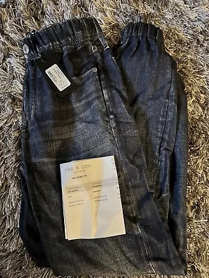 Rag & Bone Size XS GLASS HILL Merest Miramar  JOGGERS Faux Jeans Sweats NWT • $169.99