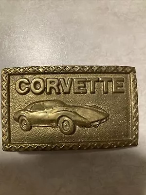 Vintage Corvette Belt Buckle Solid Brass # 594 Unicex Muscle Car Hot Rods • $17.99