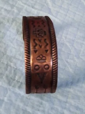 VTG.CUFF*1950's SOLID COPPER*STAMPED IN SO.AMERICAN DESIGN*5 1/2   LENGTH *# 218 • $8.15