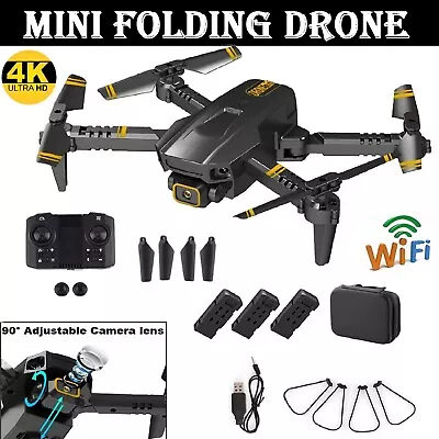 Mini Drone With 4K HD Camera WiFi FPV Foldable RC Quadcopter Drone With 3Battery • $74.99