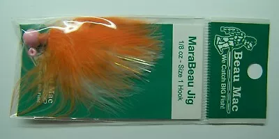 Beau-Mac Marabou Salmon Steelhead Jig Pink White Peach 1/8oz Fishing Lure 1 NEW • $2.89