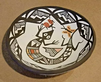 Beautiful Miniature Acoma Mimbres Lizard Dish By Eva Lewis 2 5/8  Wide • $98.77