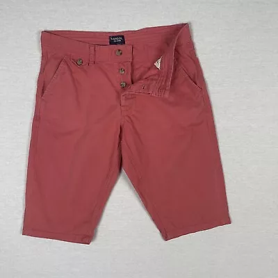 Mens KANGOL Button Fly Cotton Shorts Size M W34 • £12.50