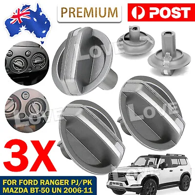 3Pcs AC Heater Fan Control Knobs Fit For Ford Ranger PJ PK Mazda BT-50 2006-2011 • $20.95