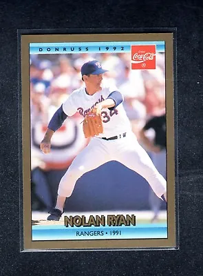$1.50 • Buy 1992 Donruss Coca-Cola Nolan Ryan Baseball #25 Nolan Ryan Texas Rangers