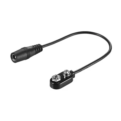 9V  Clip Converter Snap Connector 2.1mm*5.5mm Female Plug Black Hot D9W3 • £3.76