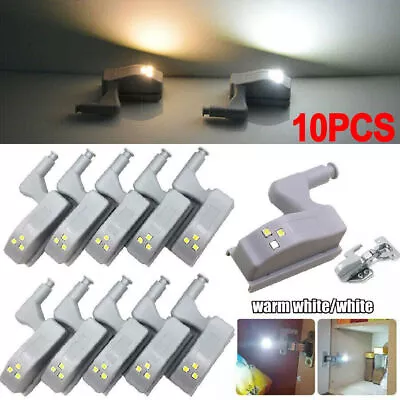 £8.59 • Buy 10X LED Smart Sensor Hinge Lights Kitchen Cabinet Wardrobe Closet Cupboard Light