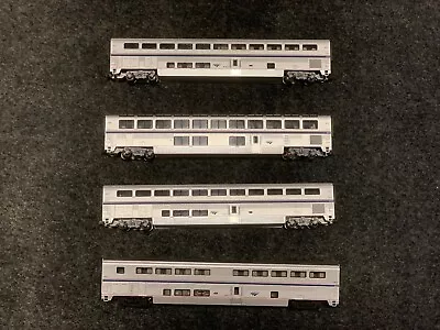 N Scale Kato X4 Amtrak Superliner Passenger Cars Lounge Transition Sleeper Coach • $70