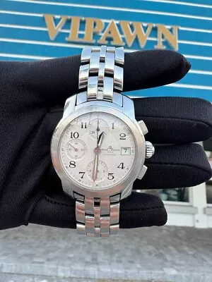 Baume & Mercier Kay Platn MV045216 Chronograph White Dial AT Men's Watch Steel • $690