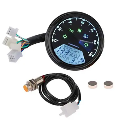 Digital LCD Motorcycle Speedometer Odometer Speedo Meter Gauge 12000RPM 8-18V • $31.21