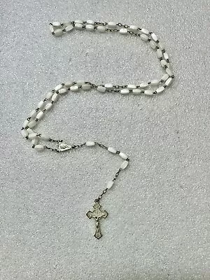 Vintage ROMA Made In Italy Mother Of Pearl Bead Rosary  • $19.99