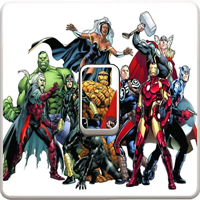 Marvel Avengers Disney Light Switch Vinyl Sticker Decal Skin Kids Bedroom #364 • £1.99