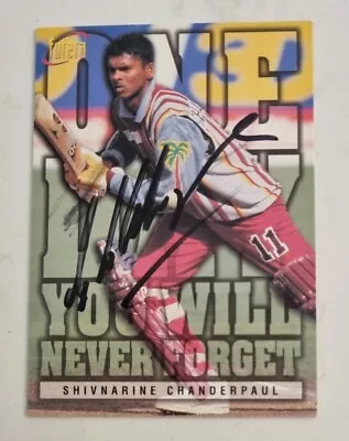 Shivnarine Chanderpaul Signed Cricket Select Trade Card A Day To Remember WI • $16.13