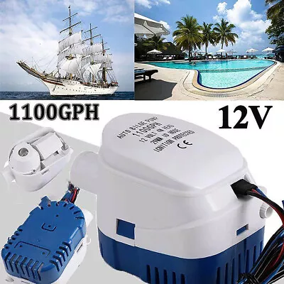 12V 1100GPH Automatic Bilge Pump Marine Boat RV Auto Submersible Water Pump US • $21