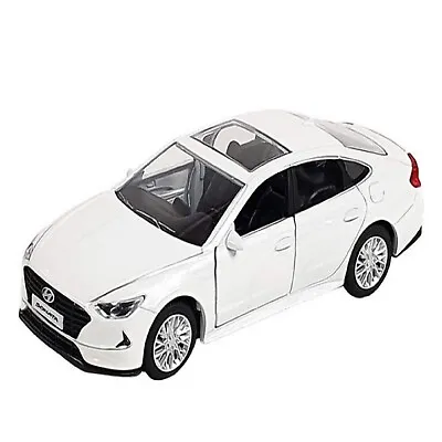 Hyundai Motor Car SONATA DN8 Diecast Mini Toys Figure White Color 1/38 Scale • $22.50