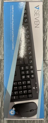 £12 • Buy V7 SEVEN USB Wired Keyboard And Mouse Combo (UK Layout) CKU200UK
