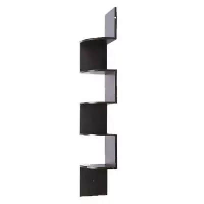 Sarantino 5 Tier Corner Wall Shelf Display Shelves Dvd Book Storage Rack Floatin • $47.90