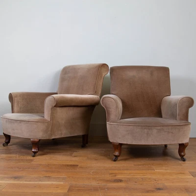 £1345 • Buy A Handsome Pair Of English Victorian Armchairs C1900