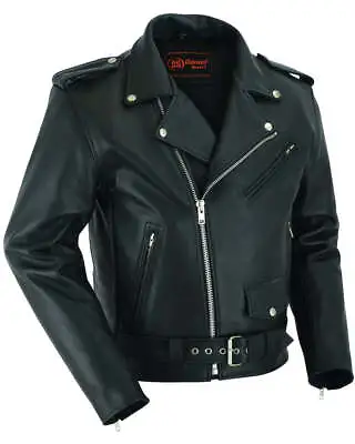 DS761 Motorcycle Armored Classic Biker Leather Jacket • $169.95