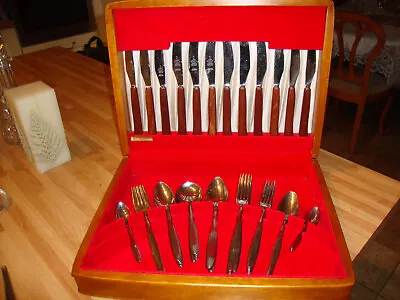 Stainless Steel  Cutlery Set Of 44 Items By James Ryals Of Sheffield • £34