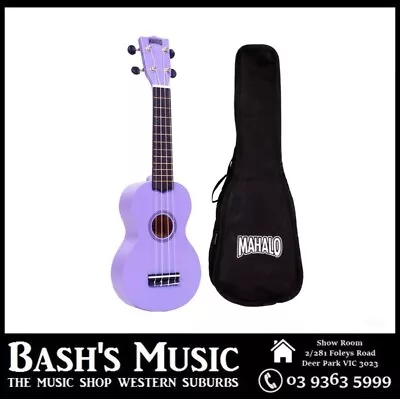 Mahalo MR1 Soprano Ukulele Beginner Starter With Bag Carry Case - PURPLE • $44.99