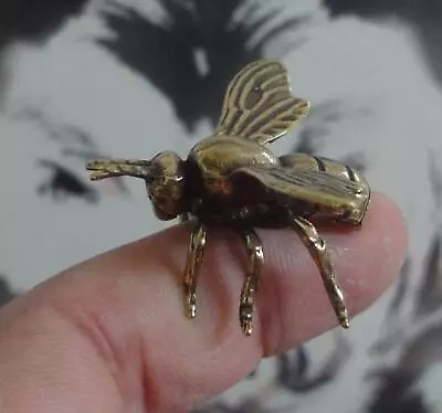 Vintage Style Solid Brass Copper Honey Bee Animal Statue Sculpture • $12.06