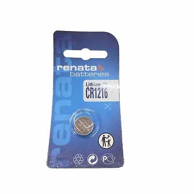 Renata CR1216 Watch Etc. Lithium Battery Good Dates 2030 On Brand New • £1.99