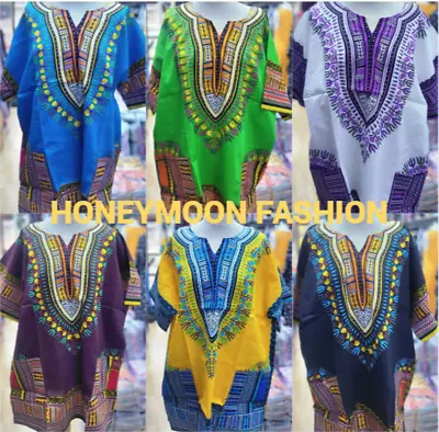 £12.99 • Buy Dashiki Shirt Hippie Mexican Afro Gringo Poncho Tribal Unisex Festival T-Shirts 