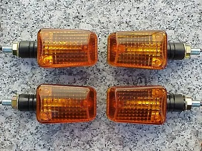 Yamaha XJ XS 250 400 650 750 850 1100 Virago Black/Amber MOTORCYCLE TURN SIGNALS • $9.95