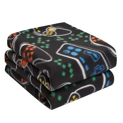 £8.99 • Buy Dreamscene Gaming Fleece Throw Over Soft Warm Chair Blanket, 120 X 150cm - Black