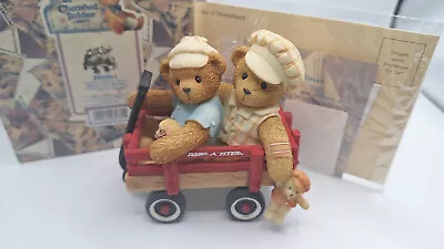 Cherished Teddies Booker And Fletcher 786861 2000 Two Boys Radio Flyer • £9.99