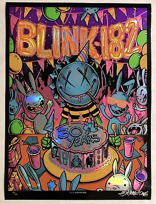 $329.99 • Buy Blink 182 Poster SIGNED By Munk One 30th Anniversary FOIL AP #/50 Screen Print