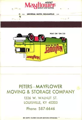 Louisville KY Peters- Mayflower Moving & Storage Company Vintage Matchbook Cover • $9.99