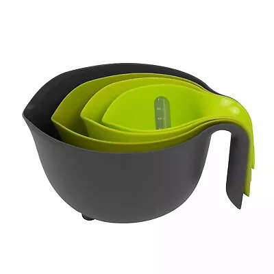 Mixing Bowl Food Prep Set Colander Measuring Jug Non-Slip Baking 4 Piece Set • £11.69